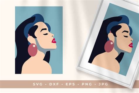 Elegant Romantic Brunette Retro Woman Graphic By Vasyako1984 Creative