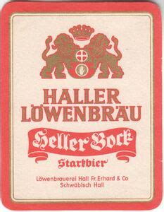 Flaschenetikett Haller L Wenbr U Heller Bock L Wenbrauerei Hall Fr