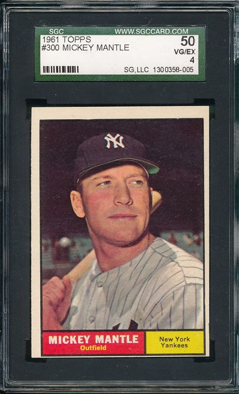 Lot Detail Topps Mickey Mantle Sgc