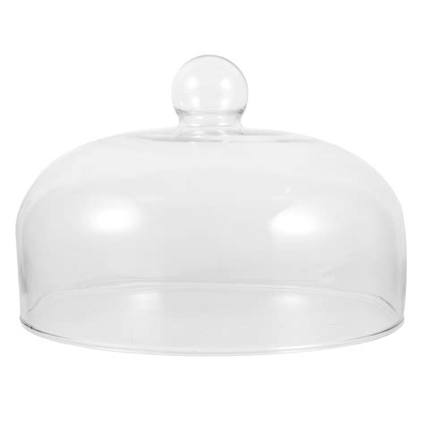 Hemoton 1pack Clear Glass Cake Dome For Food Protection And Dustproof