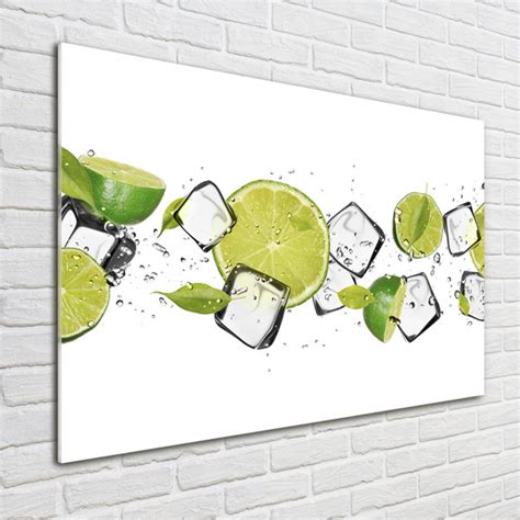 Ebern Designs Lime With Ice No Frame Art Prints On Glass Wayfair Co Uk