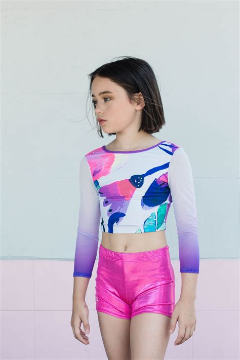 Flourish 34 Crop Gymnastics Leotards Active Wear Leotards