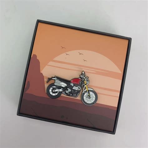 Triumph Scrambler 1200xe Adventure Motorcycle Lapel Pin Badge Motopins