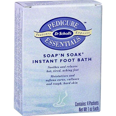 Dr Scholls Pedicure Essentials Soapn Soak Instant Foot Bath Footcare