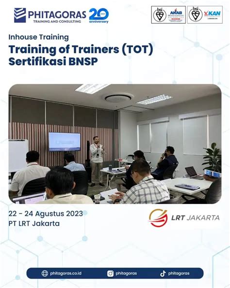 Inhouse Training Of Trainers TOT Sertifikasi BNSP PT LRT Jakarta