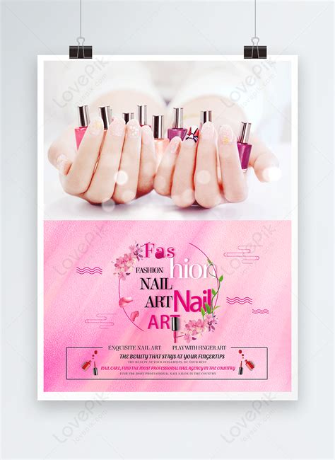 Pink fashion nail art promotional poster template image_picture free download 465387341_lovepik.com