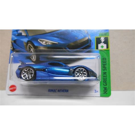 RIMAC NEVERA BLUE 4 10 GREEN SPEED 1 64 HOT WHEELS BCN STOCK CARS