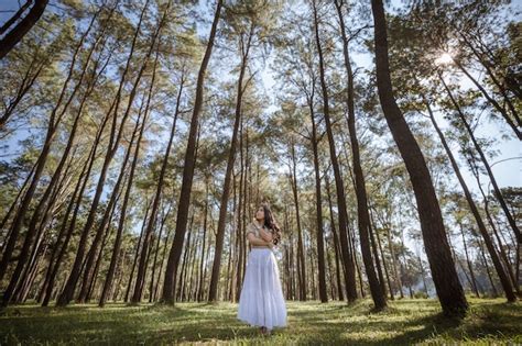 Premium Photo | The girl standing lonely in the park