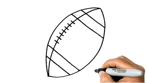 How To DRAW A RUGBY BALL Easy Step By Step YouTube