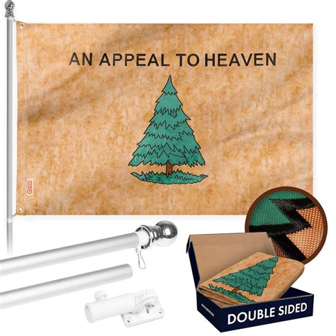 G Combo Pack Ft Tangle Free Aluminum Spinning Flagpole Silver