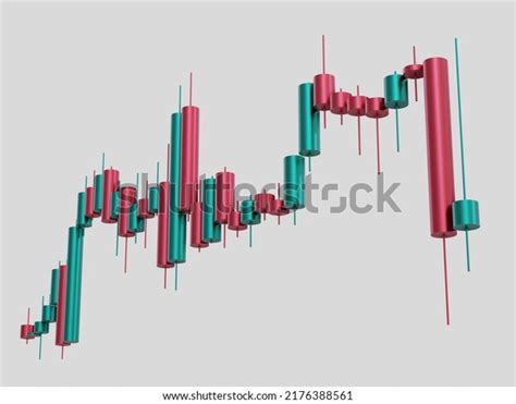 3d Rendering Candlestick Chart Isolated On Stock Illustration 2176388561 Shutterstock