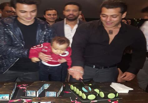 Salman Cuts Cake With Nephew Ahil Here Are Inside Pics Of Superstars