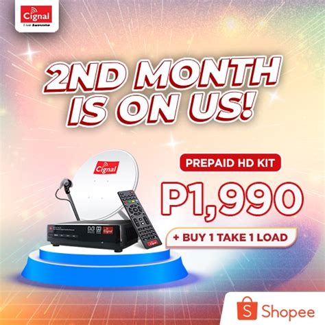 Cignal Hd Prepaid Kit B1t1 Load Shopee Philippines