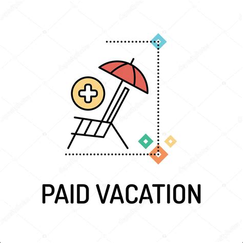 Paid Vacation Line Icon — Stock Vector © Garagestock 133249166