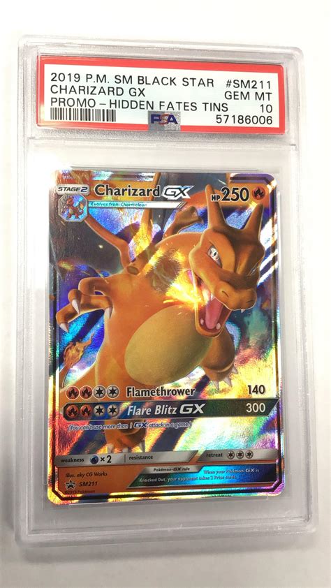 2019 Pokemon Sm Black Star Promo Sm211 Charizard Gx Hidden Fates Tins