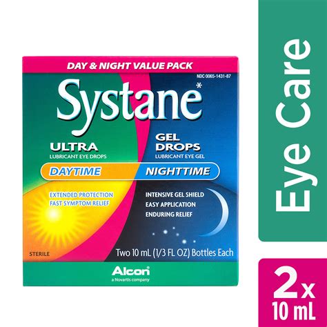 Systane Day And Night Ultra Lubricating Eye Drops And Nighttime Gel Drops