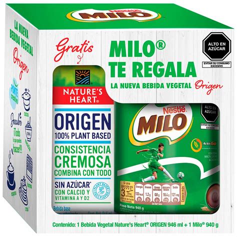 Pack Fortificante Granulado Milo Lata 940g Bebida Vegetal Natures