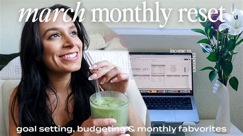 March Reset Goal Setting Budgeting Monthly Favorites Youtube