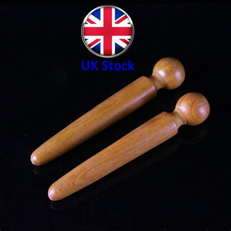 2 Traditional Reflexology Thai Wooden Foot Massage Sticks Uk Stock Ebay