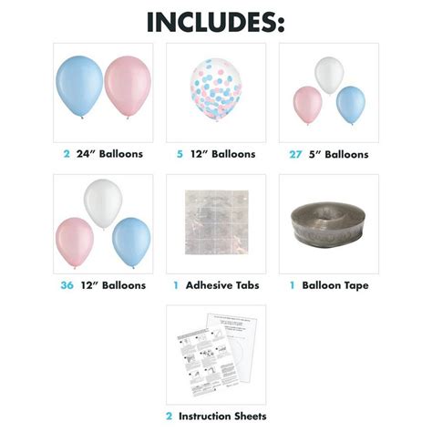 Air-Filled Gender Reveal Balloon Garland Kit | Party City