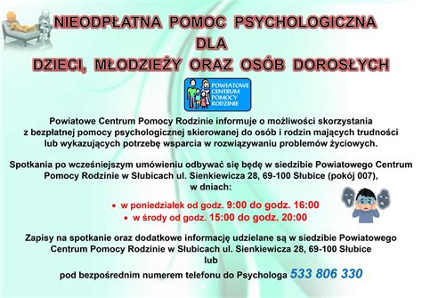 Słubice24 pl Nieodpłatna pomoc psychologiczna dla dzieci młodzieży