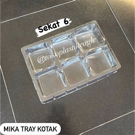 Jual Isi Pcs Mika Tray Kotak Sekat Mika Kemasan Mochi Sekat