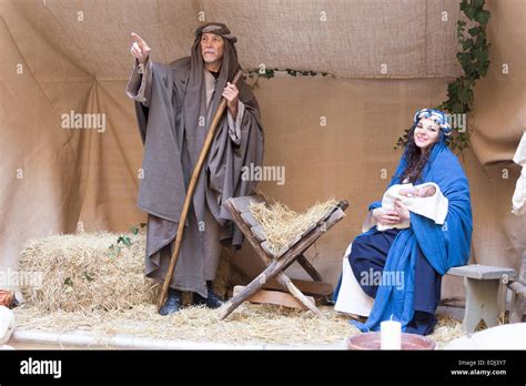 Crib, nativity scene Stock Photo - Alamy