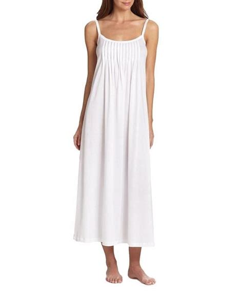 Hanro Cotton ® Juliet Long Chemise In White Save 5 Lyst