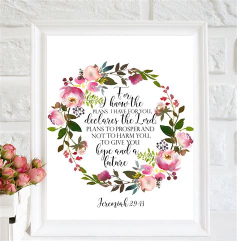 For I Know The Plans I Have For You Jeremiah Bible Verse Etsy