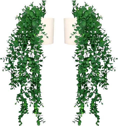 Set Di 2 Piante Cadenti Artificiali Piante Artificiali Sospese Con Vasi