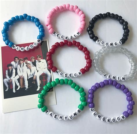 Pulsera Jin Pulseras Para Miembros De Bts Etsy