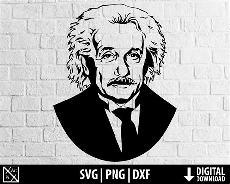 Einstein Svg Albert Einstein Png Svg Dxf Einstein Portrait Clipart ...