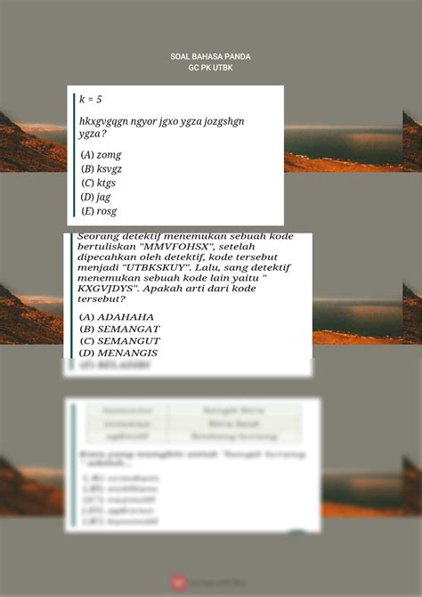 SOLUTION Soal Bahasa Panda Gc Pk Utbk Wps Office Studypool