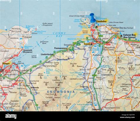 Road Map Of North Wales