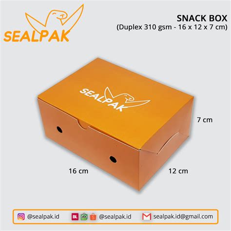 Jual Cetak Snack Box Dus Makanan Kue Kotak Snack Uk 16x12x7 Cm Min