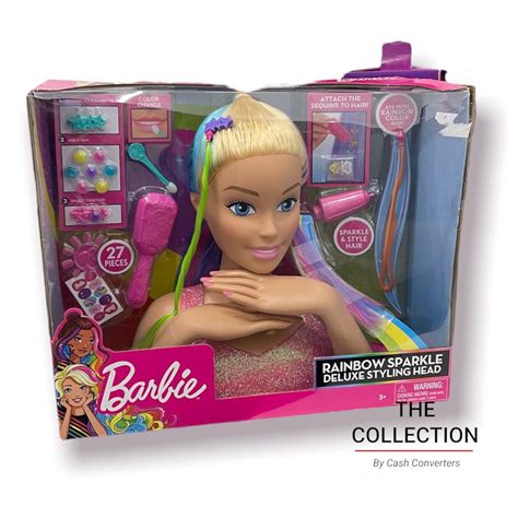 CT BARBIE RAINBOW SPARKLE DELUXE STYLING HEAD Hobbies Toys Toys