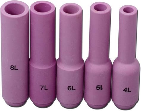 RIVERWELD TIG Alumina Nozzles Long Ceramic Cup Assorted Size Kit 10N50L