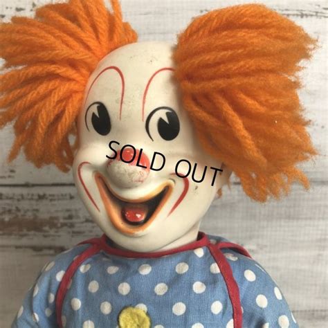 60s Vintage Knickerbocker BOZO The Clown Doll T375 2000toys Antique