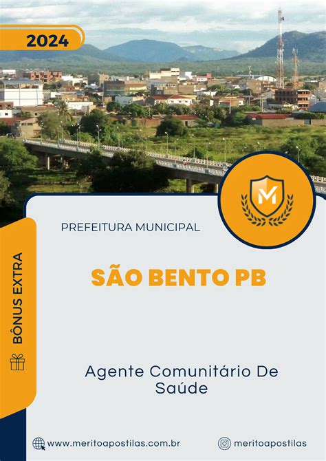 Apostila Agente Comunitário De Saúde Prefeitura de São Bento PB 2024