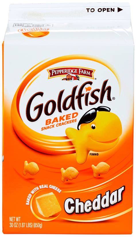 Goldfish Cheddar Cheese Crackers Baked Snack Crackers 30 Oz Carton