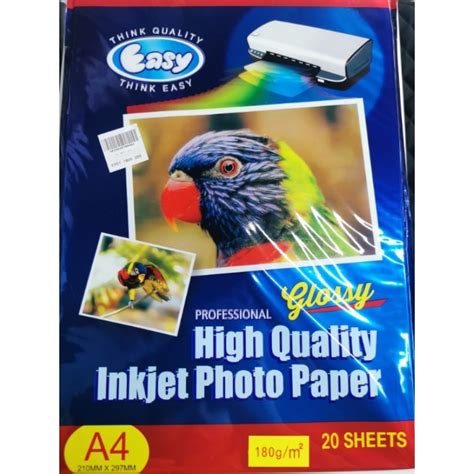 A Glossy Inkjet Photo Paper Gsm Sheets Shopee