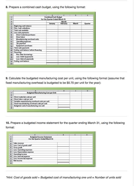 Solved Comprehensive Budgeting Problem Damon Manufacturing