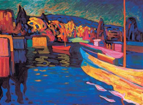 Autumn Landscape With Boats Wassily Kandinsky Lavelart