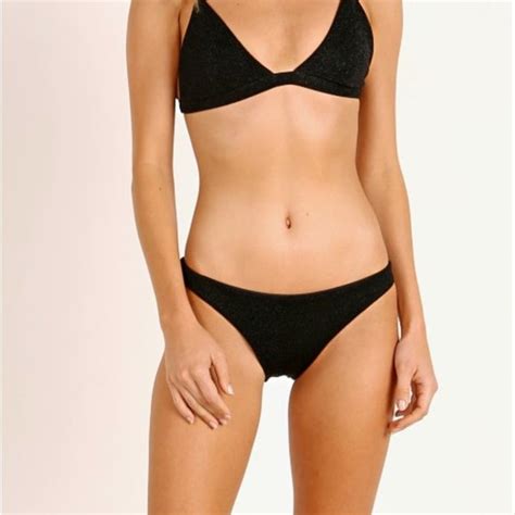 Mikoh Swim Brand New Mikoh Ofu Bikini Bottom Metallic Black Poshmark