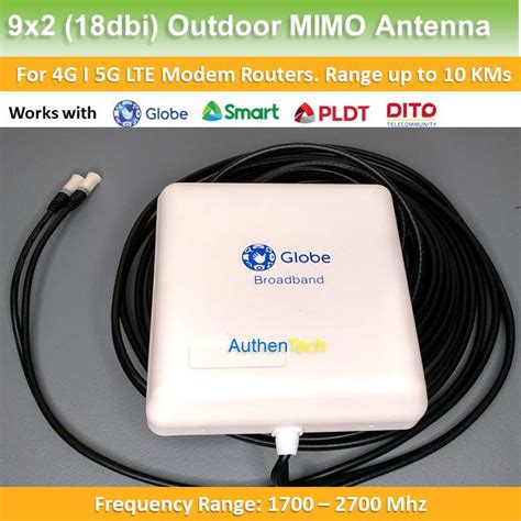 Brand New 9x2 Dbi 18 DBI Globe MIMO Outdoor LTE Antenna V4 I