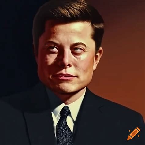 Digital Art Of Elon Musk And John F Kennedy Combined On Craiyon