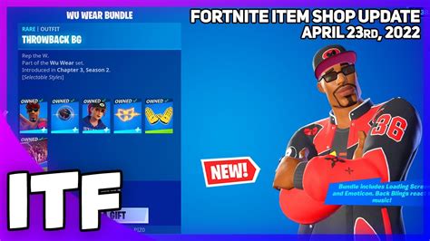 Fortnite Item Shop New Wu Tang Clan Set April 23rd 2022 Fortnite