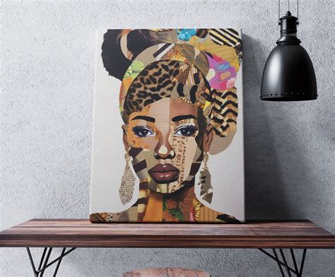 Black Art Afrocentric Wall Art Decor Black Woman Wall Art Blm Wall Art Afro American Art