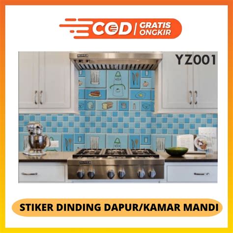 Jual Stiker Dapur Ukuran 60Cm X 5M Motif Karakter Bunga Kotak Stiker