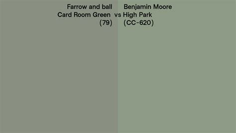 Farrow And Ball Card Room Green 79 Vs Benjamin Moore High Park CC